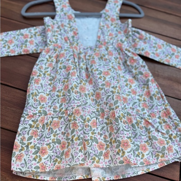 Cat & Jack Floral Kids Dress in Pink and Green Size 6/7 - Picture 3 of 11